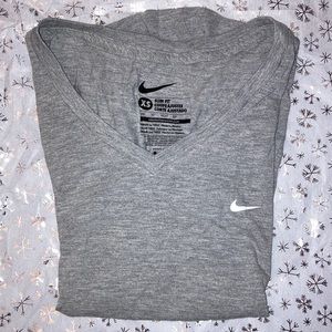 Grey Nike Short Sleeve Workout Tee